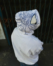 Casual Retro Spider Graffiti Zip-Up Hoodie