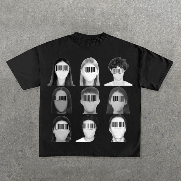 No Identity Print Short Sleeve T-Shirt