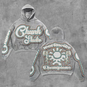 Chunk Studie Print Long Sleeve Hoodies