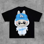 Fashion Anime Print Short Sleeve T-Shirt