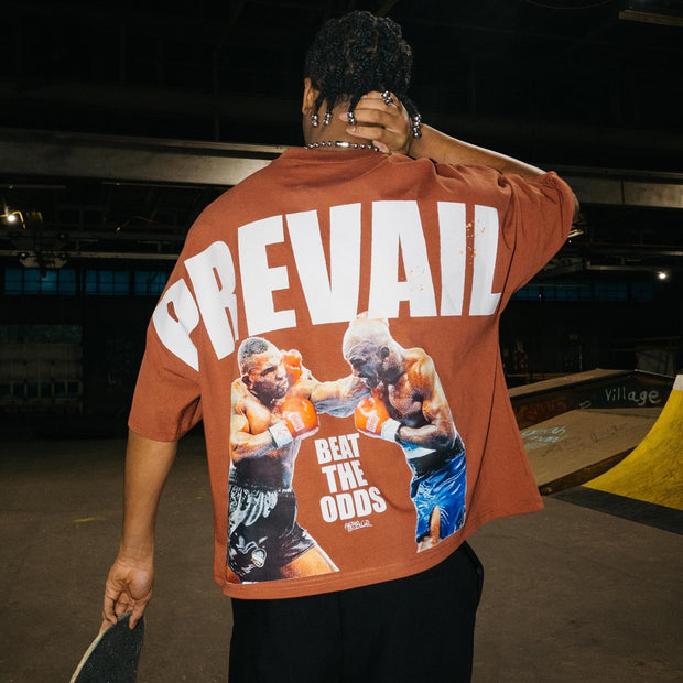 Personalized street style boxing print T-shirt