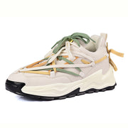 Deconstructed running shoes thick sole heightened casual daddy shoes
