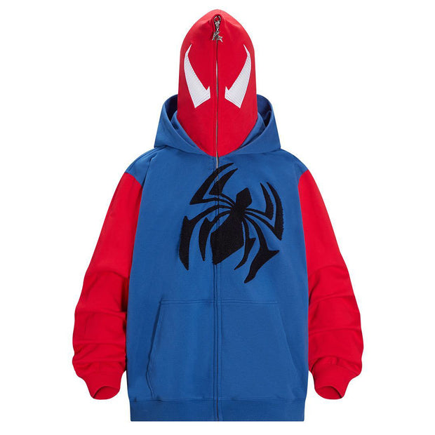 Contrast Spider-Man Full-Zip Hoodie