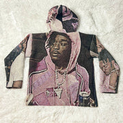 Retro Trendy Hip Hop Pattern Hoodie