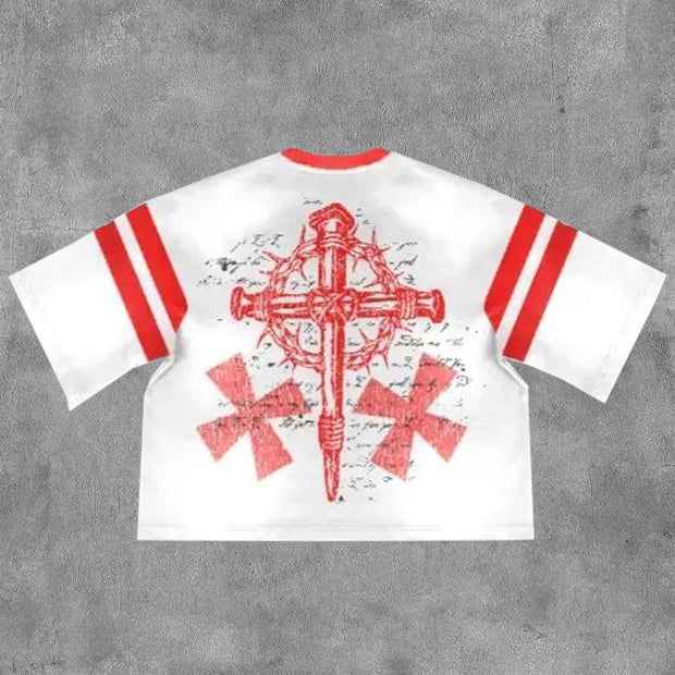 Jesus Saint Print Short Sleeve T-Shirt