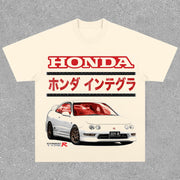 Street Honda car print T-shirt