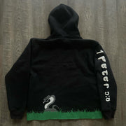 Letter Lawn Print Long Sleeve Hoodies