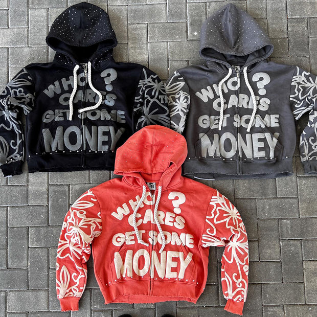 Who Cares Get Some Money Hoodie