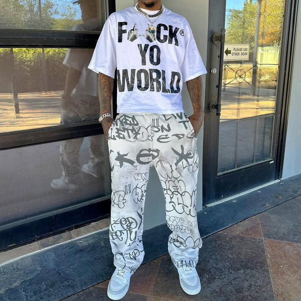 F*ck Yo World T-Shirt Sweatpants Two Piece Set
