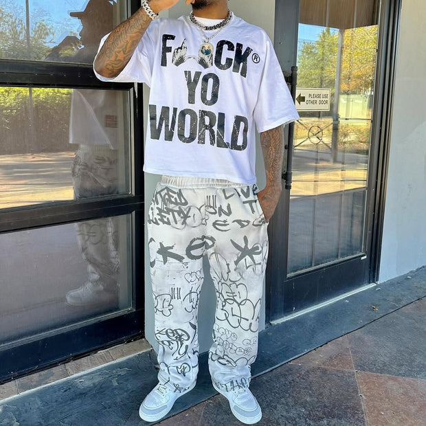 F*ck Yo World T-Shirt Sweatpants Two Piece Set
