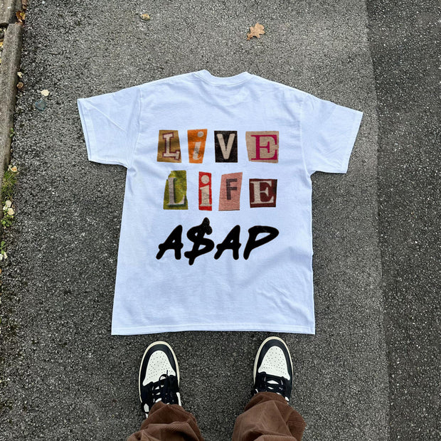 Personalized round neck printed T-shirt