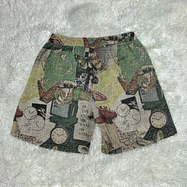 Ctrl graphic tapestry shorts