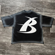 Letter Tie-dye Print Short Sleeve T-Shirt