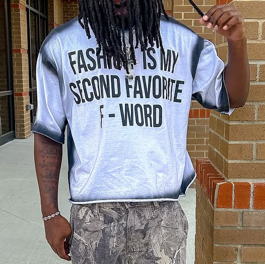 Letter Tie-dye Print Short Sleeve T-Shirt