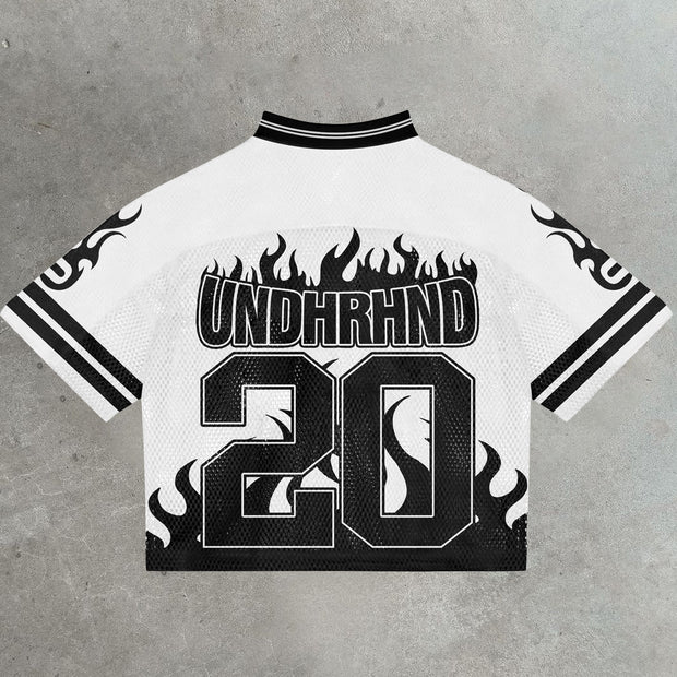 Flame Casual Street Mesh Jersey
