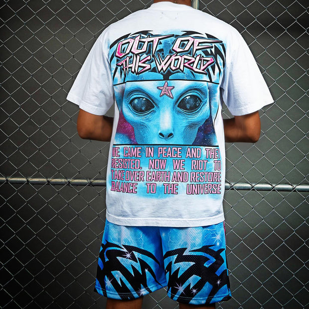 Alien Baby Casual T-shirt Shorts Two-piece Set