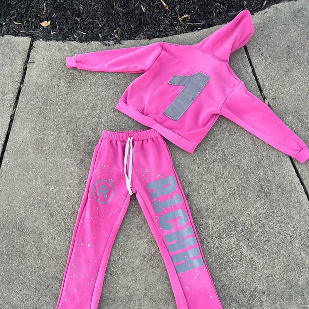 Casual Street Hoodie Pants Two-Piece Set