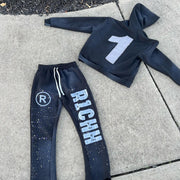 Casual Street Hoodie Pants Two-Piece Set