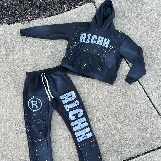 Casual Street Hoodie Pants Two-Piece Set