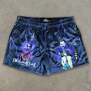 Bleach Anime Print Mesh Shorts