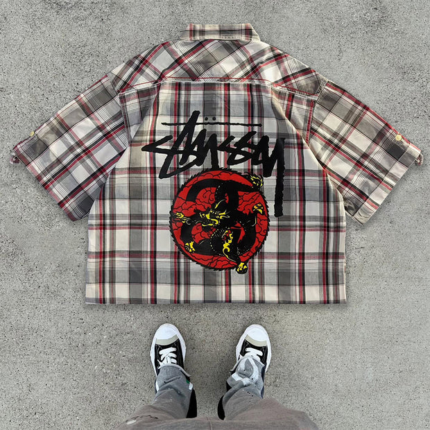 Casual checkered print shirt