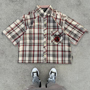 Casual checkered print shirt