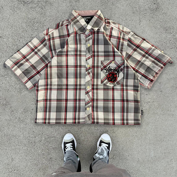 Casual checkered print shirt