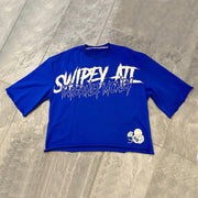 Internet Currency Skull Print Cropped T-Shirt