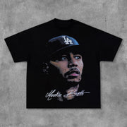 Stylish Player Print Short Sleeve T-Shirt