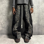 Striped camouflage multi-pocket casual pants