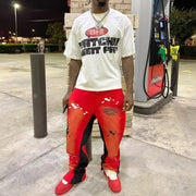 Fashion Letter T-Shirt Sweatpants Two Piece Set