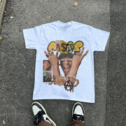 Personalized round neck printed T-shirt