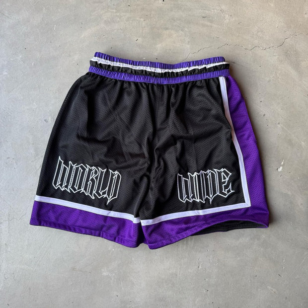 Casual Contrast Mesh Sports Shorts