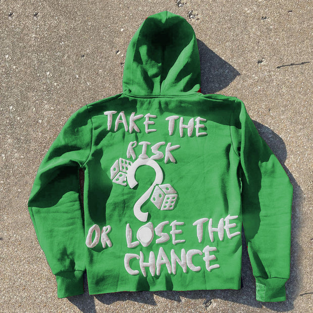 Lucky Dice puff printing street hoodie