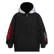 Retro trendy retro full zip hoodie