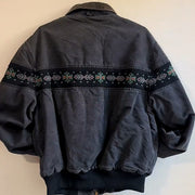 Vintage Tribal Zip-Up Warm Lined Jacket