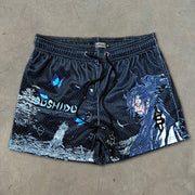 Samurai Print Mesh Shorts