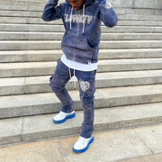 Fashionable personalized printed hoodie sports suit