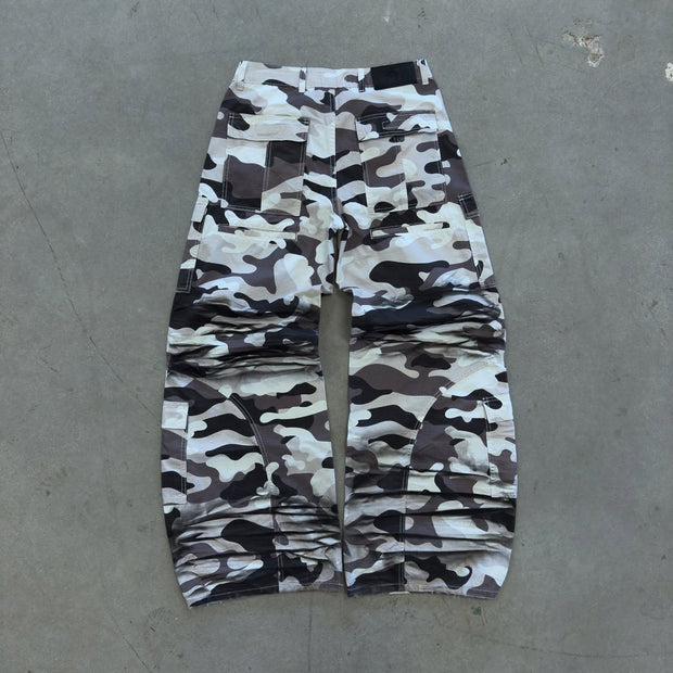 Street Style Camouflage Print Wide Leg Pants