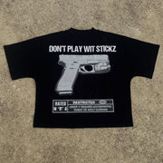 F*ck Yo World Print Short Sleeve T-Shirt