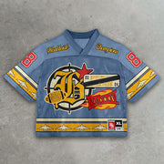 Casual Street Print Mesh Jersey