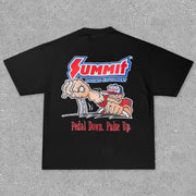Oversized racing graphic T-shirt