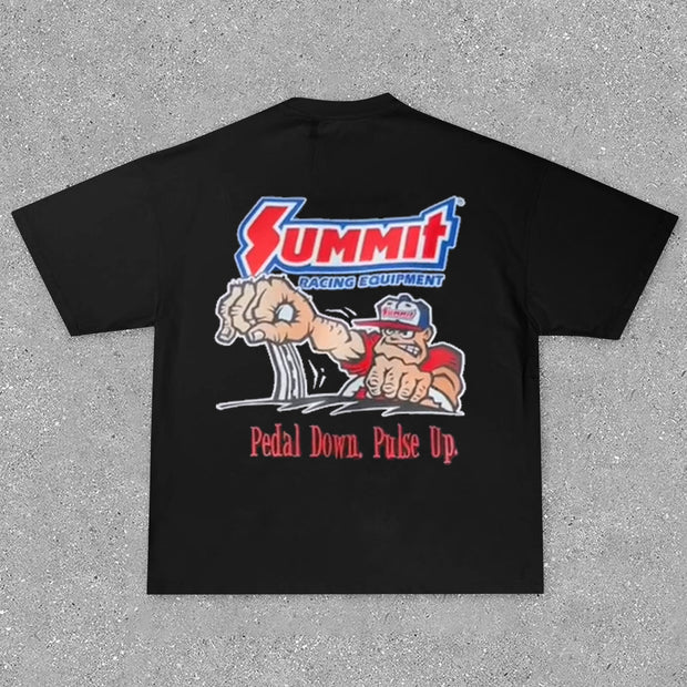 Oversized racing graphic T-shirt