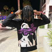 casual street puff printing hoodie