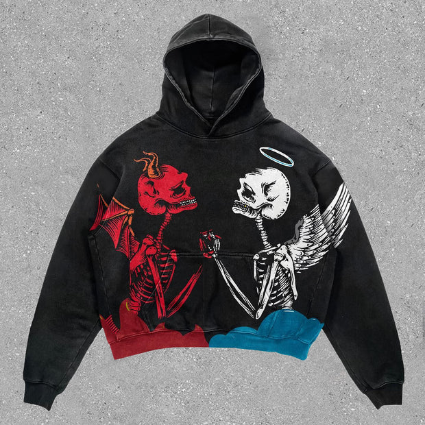 Vintage Angel Devil Hoodie