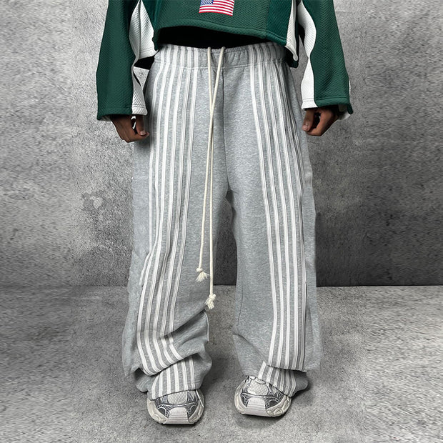 Striped camouflage multi-pocket casual pants