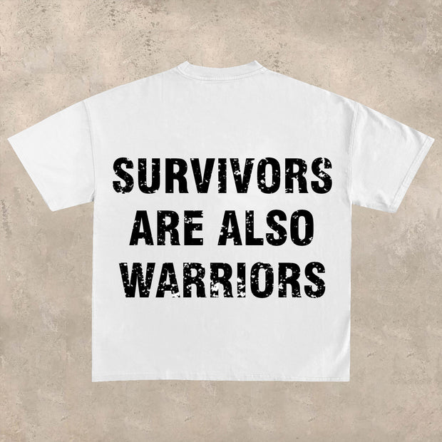 Survivors are also warriors T-shirt