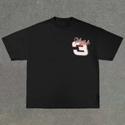 Legendary racing driver retro print T-shirt