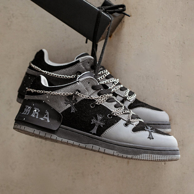 Cross Redemption Chain Retro Punk Platform Shoes