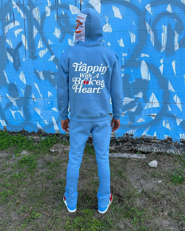 Fashionable personalized printed letter loose sweatshirt set